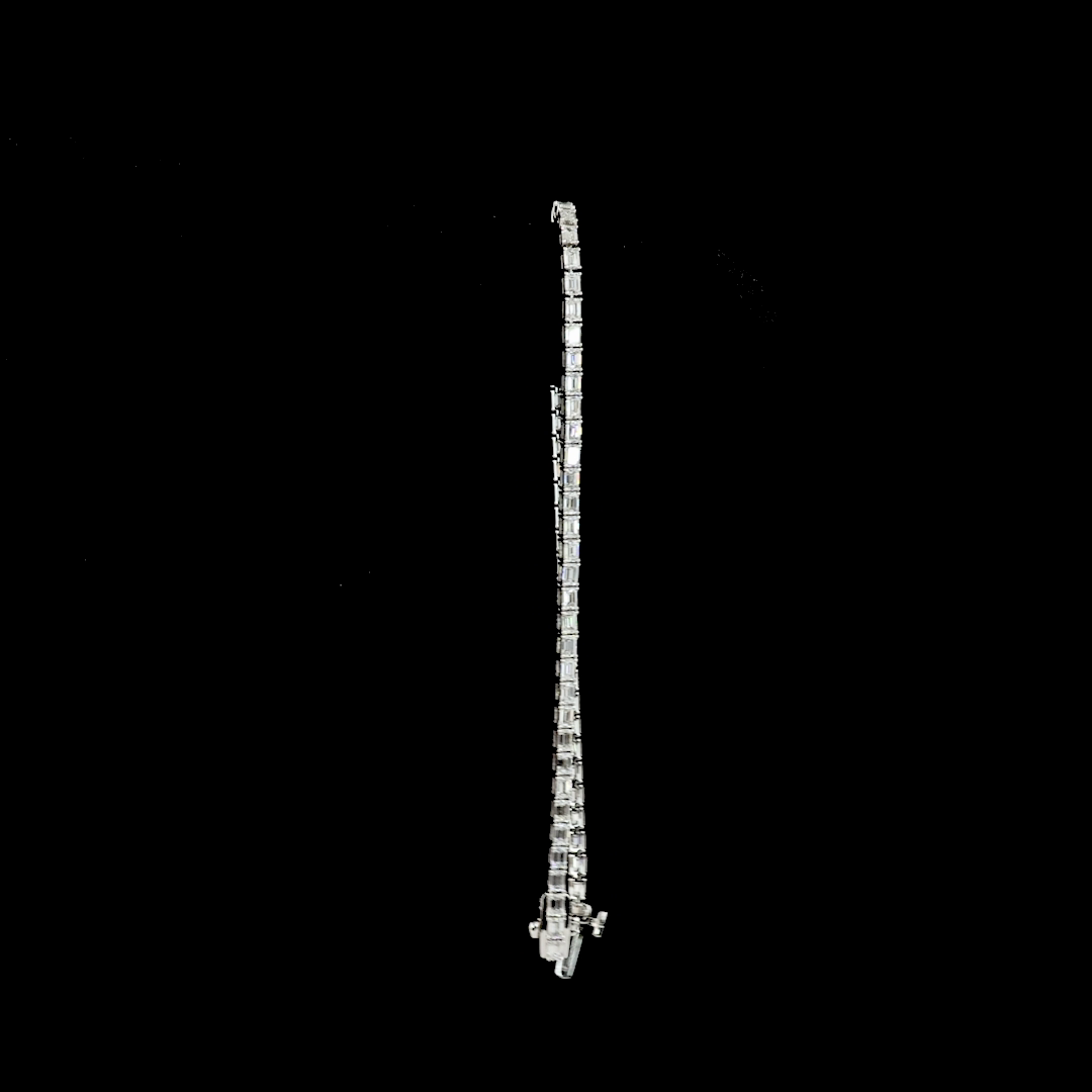 3ctw Prong East West Emerald Tennis Bracelet
