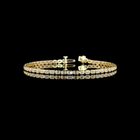 2-1/4ctw Bezel East West Emerald Tennis Bracelet