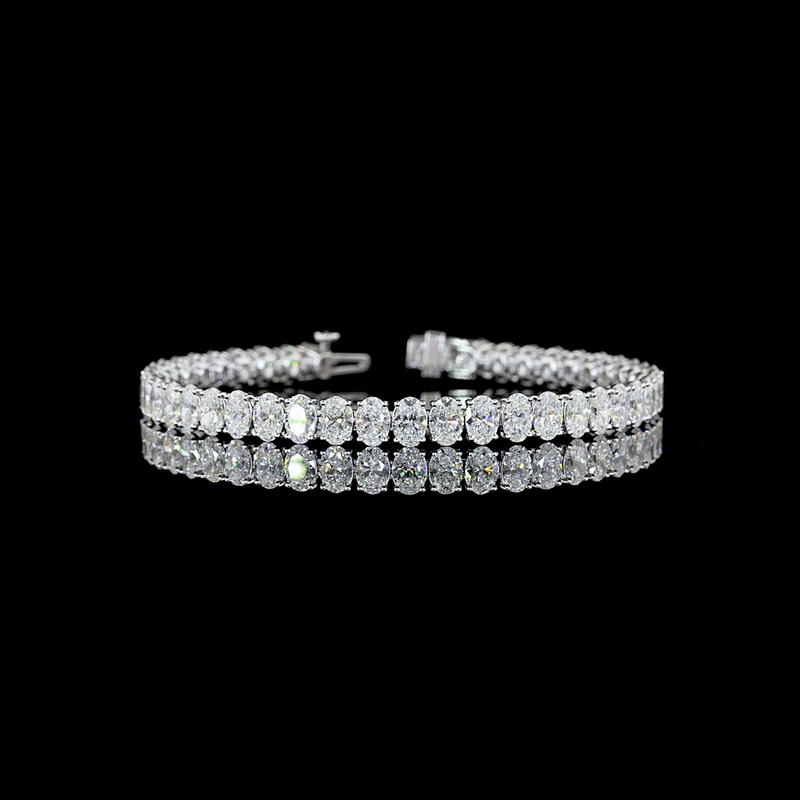 14ctw Prong Oval Tennis Bracelet