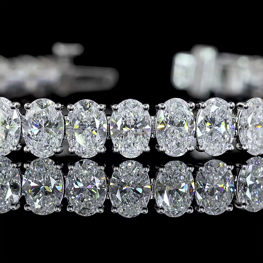 14ctw Prong Oval Tennis Bracelet