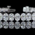 14ctw Prong Oval Tennis Bracelet