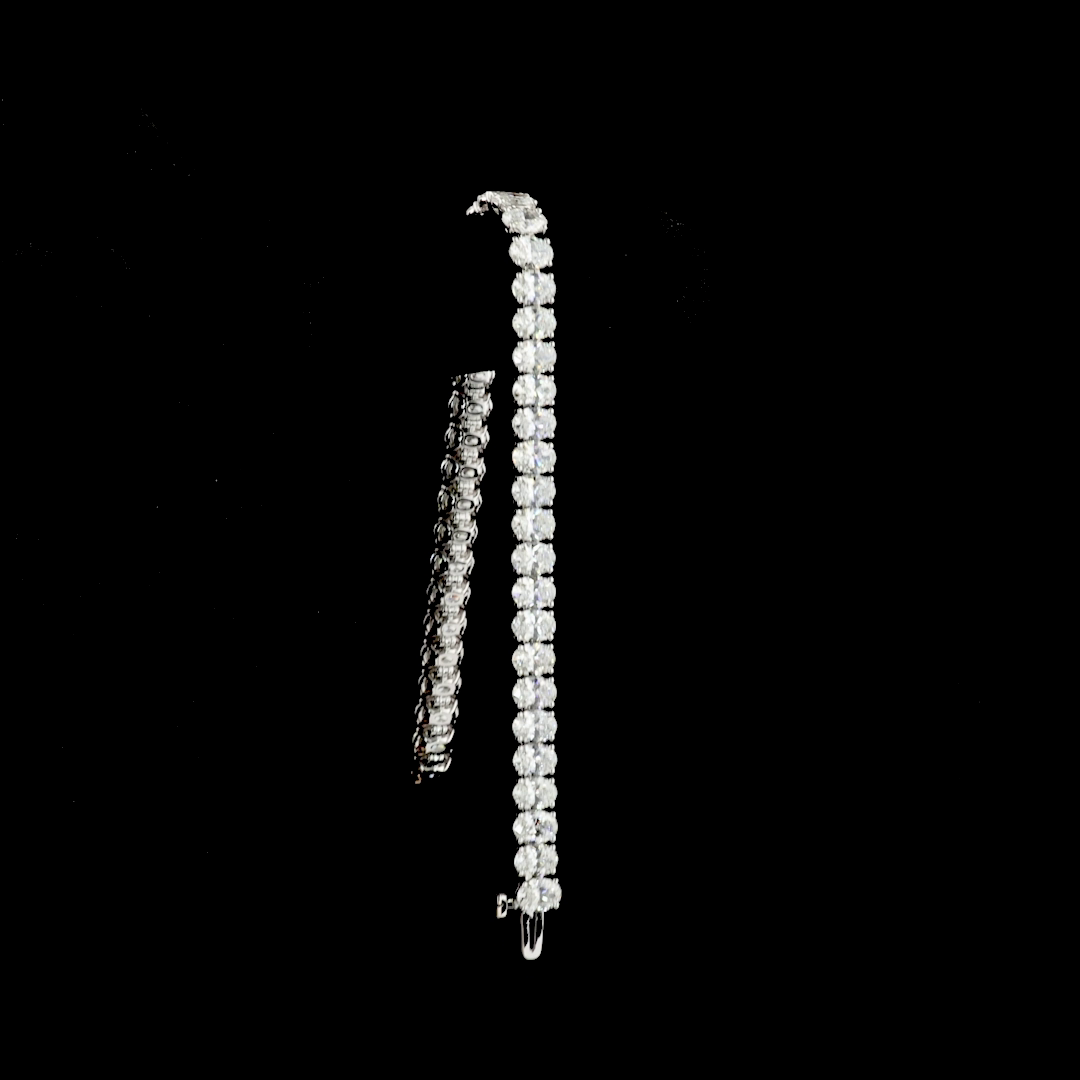 14ctw Prong Oval Tennis Bracelet