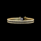 3-1/4ctw Bezel Oval Tennis Bracelet