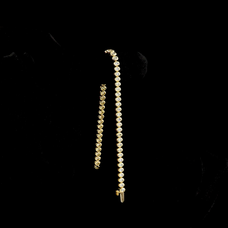 3-1/4ctw Bezel Oval Tennis Bracelet