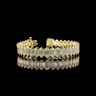 75ctw Half Bezel Step Marquise Tennis Bracelet