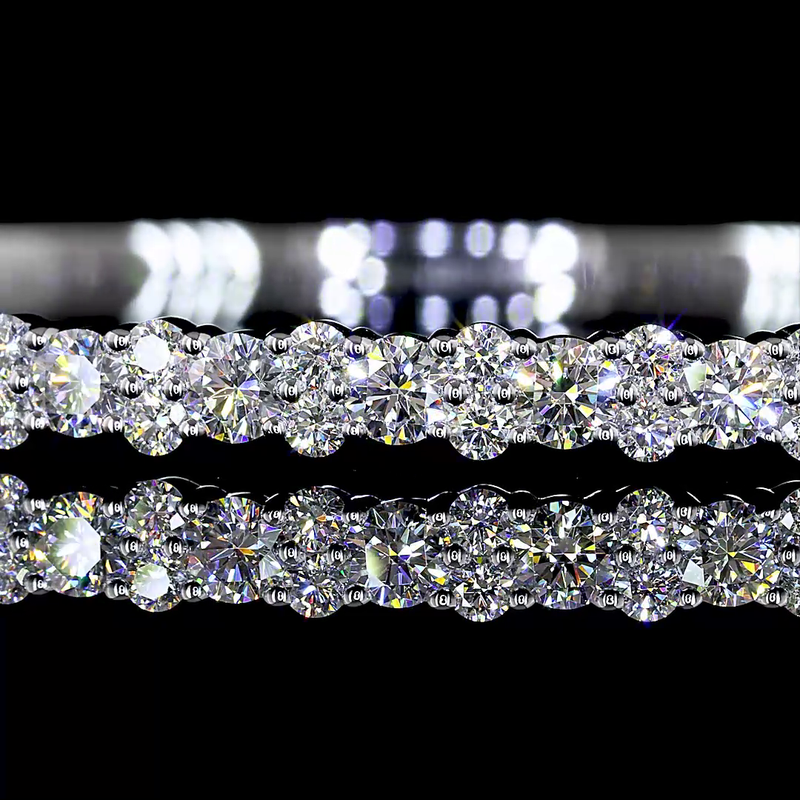 2-1/2ctw Prong Round Bangle Bracelet