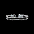 4ctw Bezel Round Station Line Tennis Bracelet
