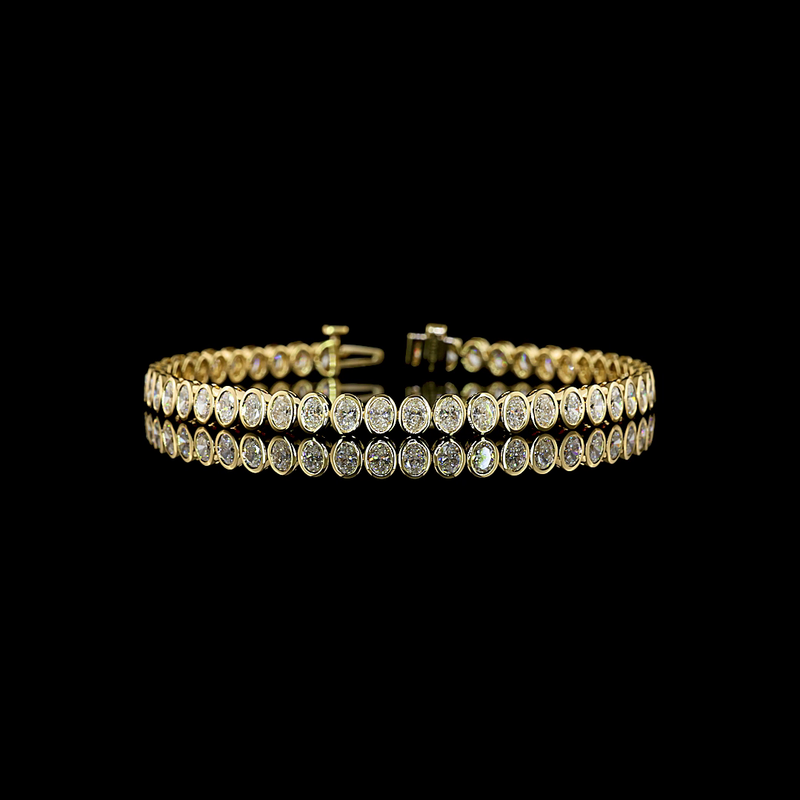 5ctw Bezel Oval Tennis Bracelet