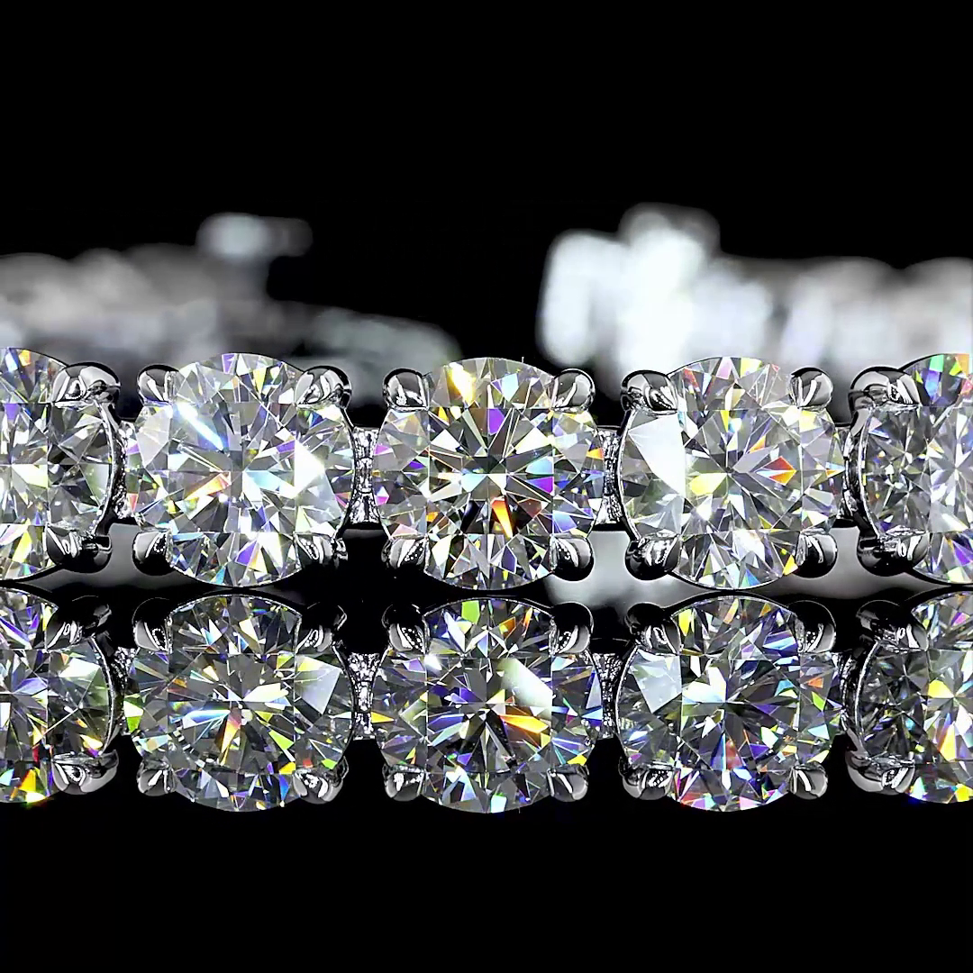 21ctw Prong Round Tennis Bracelet