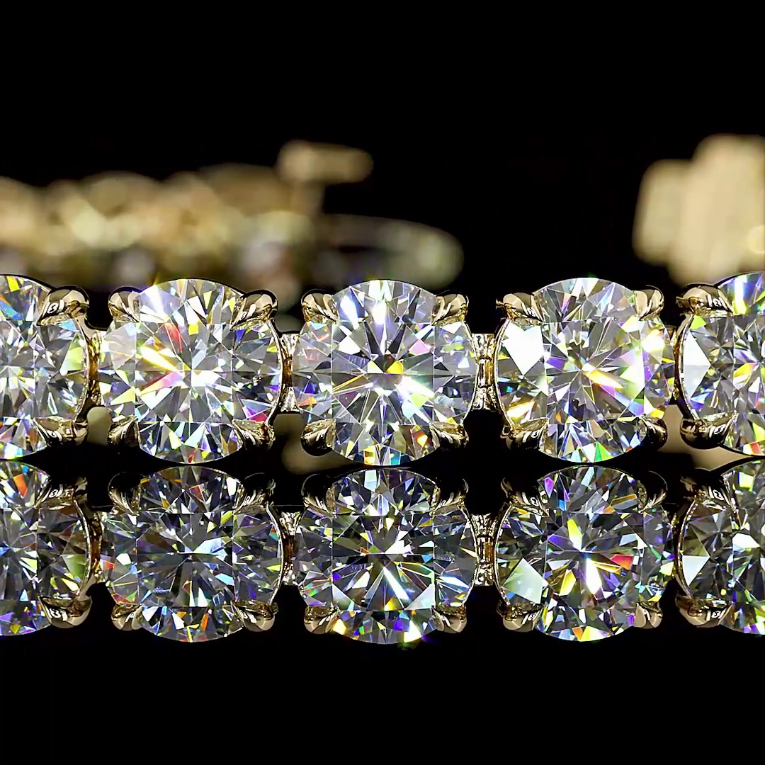 21ctw Prong Round Tennis Bracelet