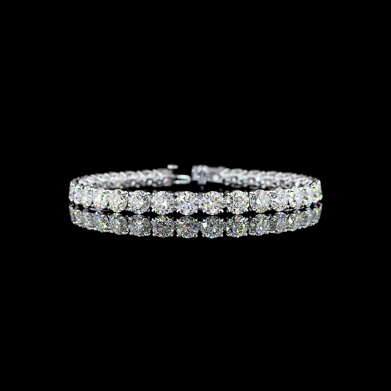 34ctw Prong Round Tennis Bracelet