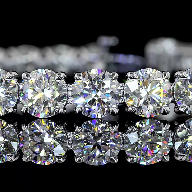 34ctw Prong Round Tennis Bracelet