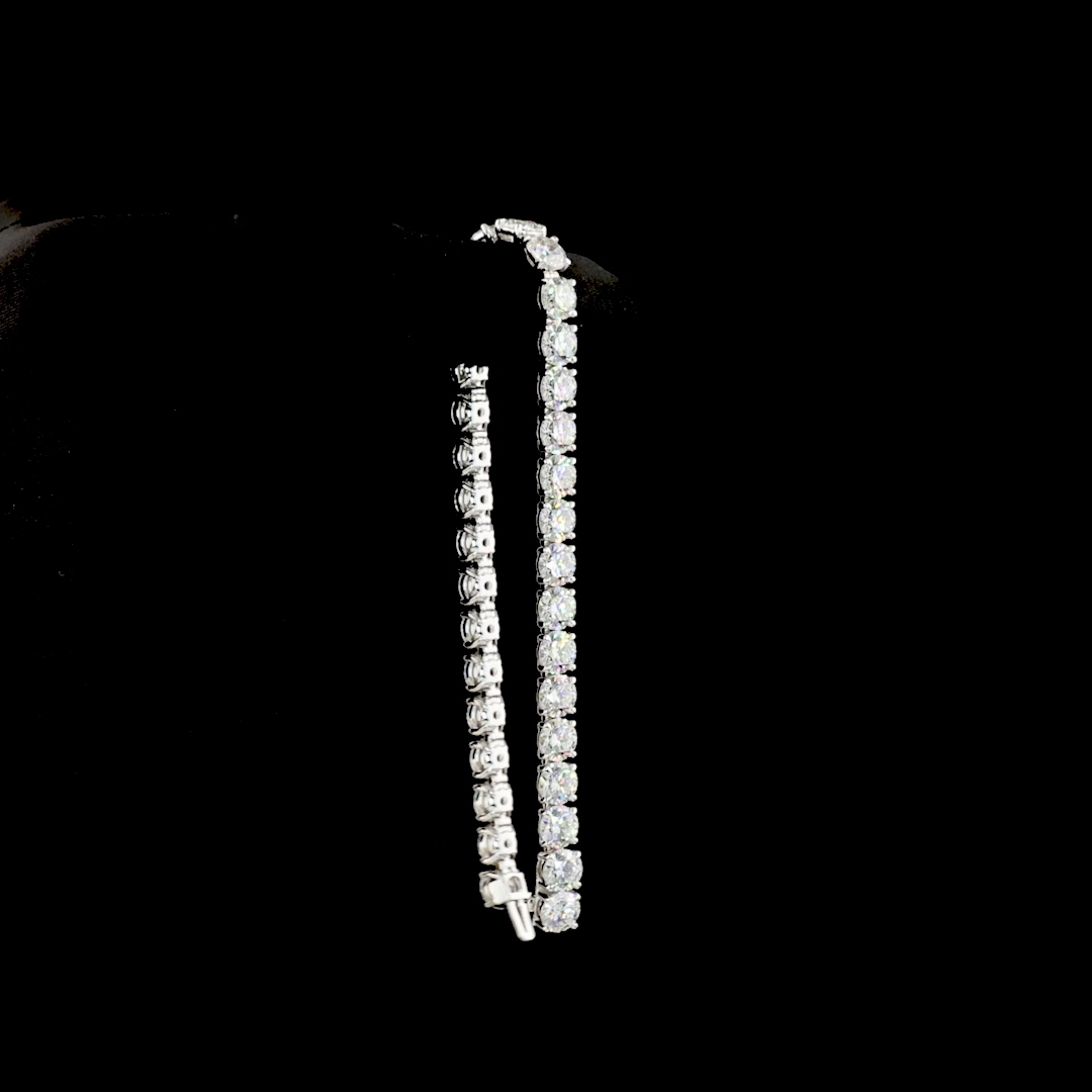 34ctw Prong Round Tennis Bracelet