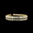 20ctw Half Bezel Asscher Tennis Bracelet