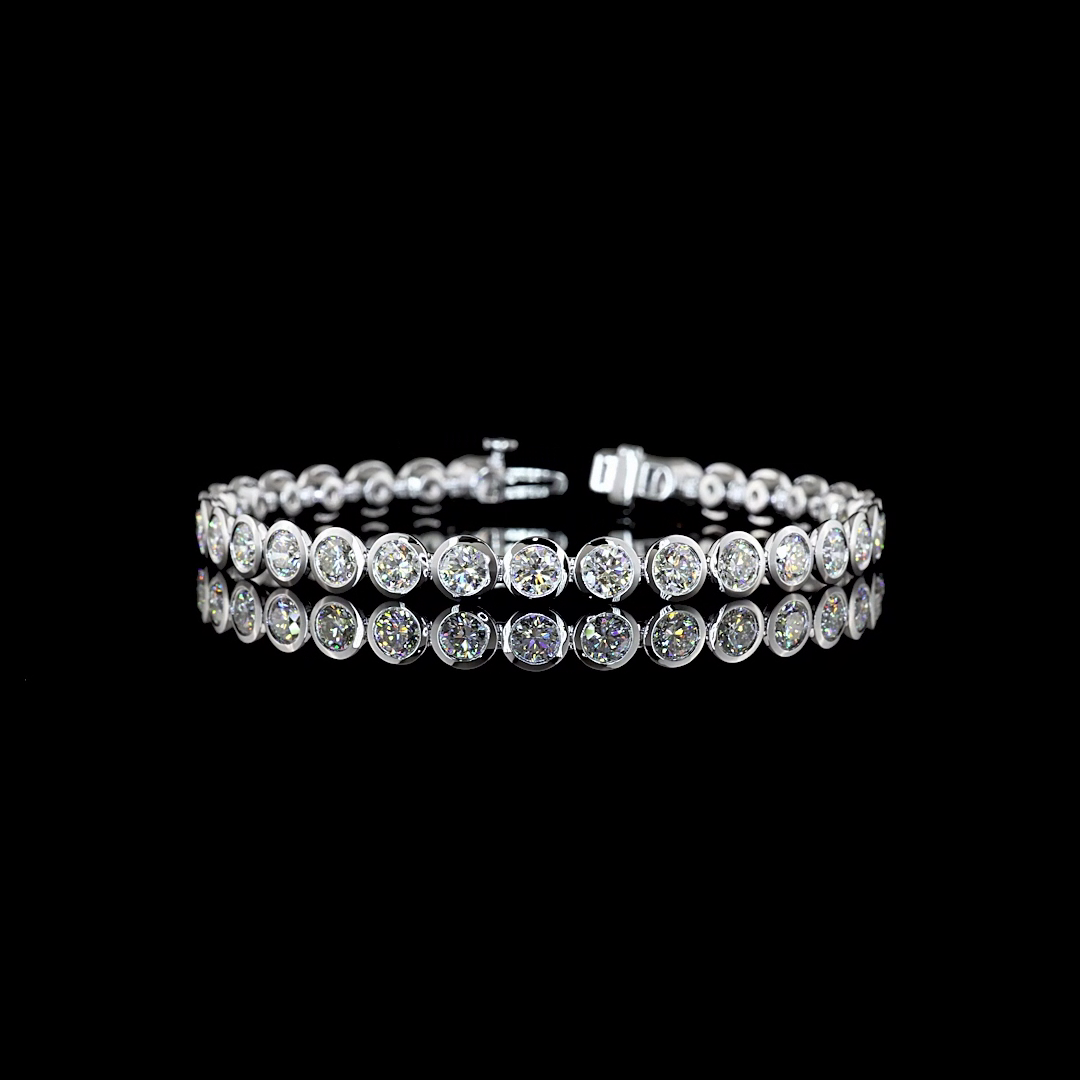 9ctw Bezel Round Tennis Bracelet