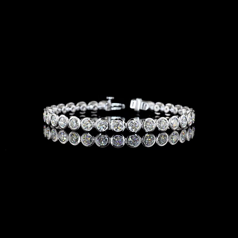 9ctw Bezel Round Tennis Bracelet