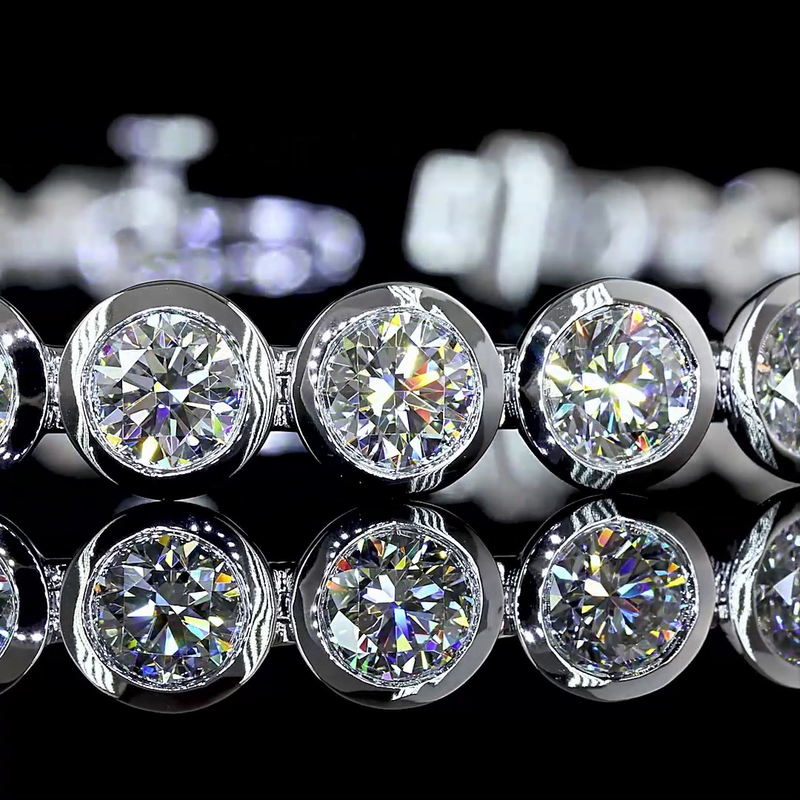 9ctw Bezel Round Tennis Bracelet