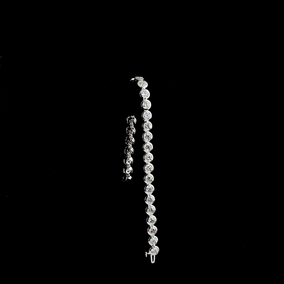 9ctw Bezel Round Tennis Bracelet