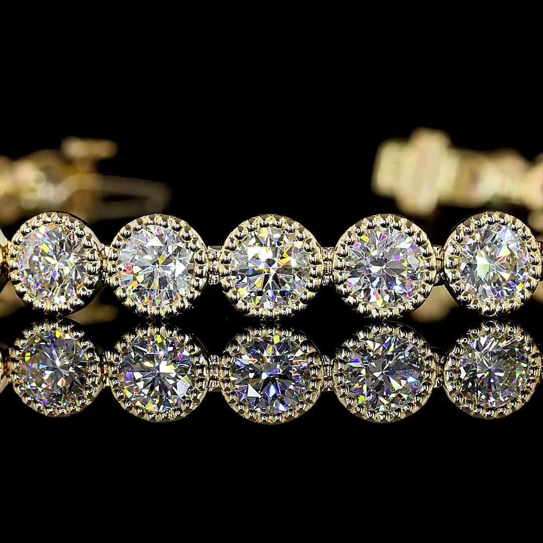 9ctw Pave Micro Round Tennis Bracelet