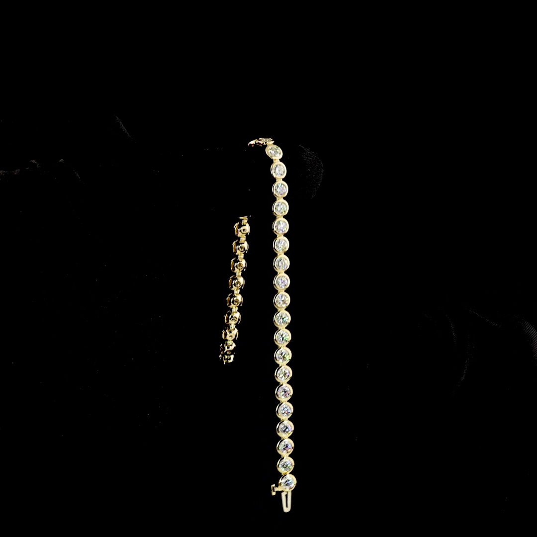 7ctw Bezel Round Tennis Bracelet