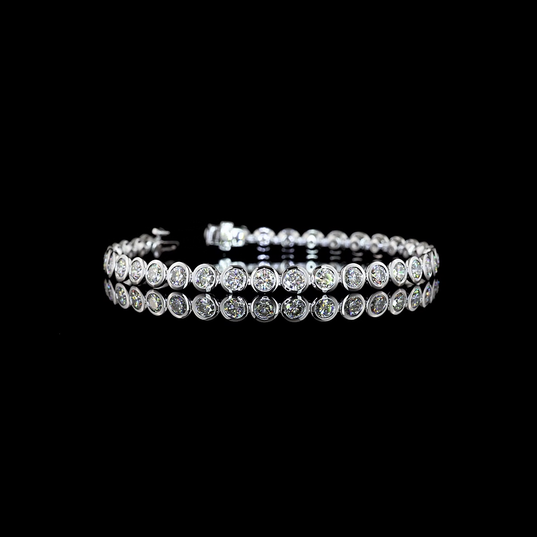 7ctw Bezel Round Tennis Bracelet