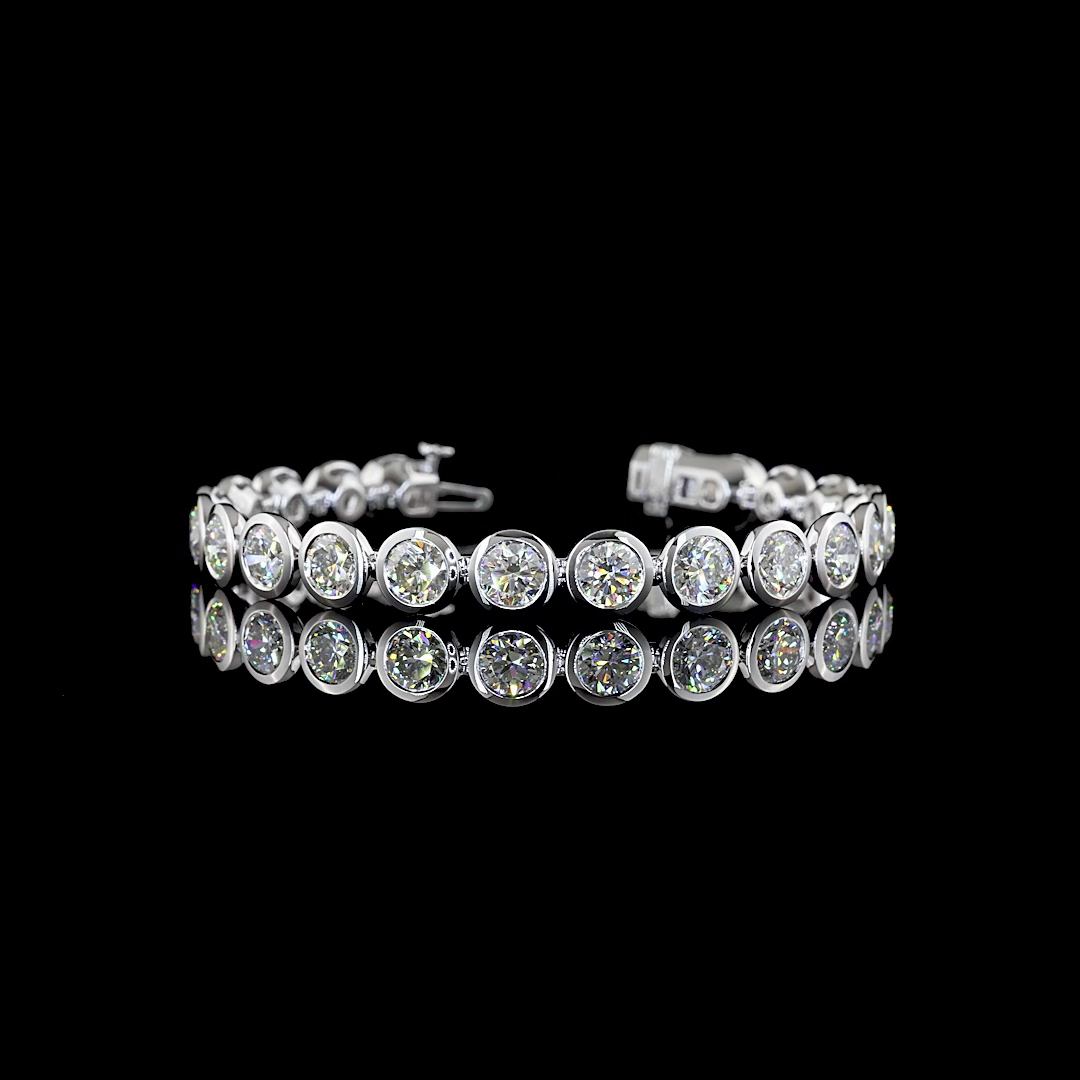 20ctw Bezel Round Tennis Bracelet