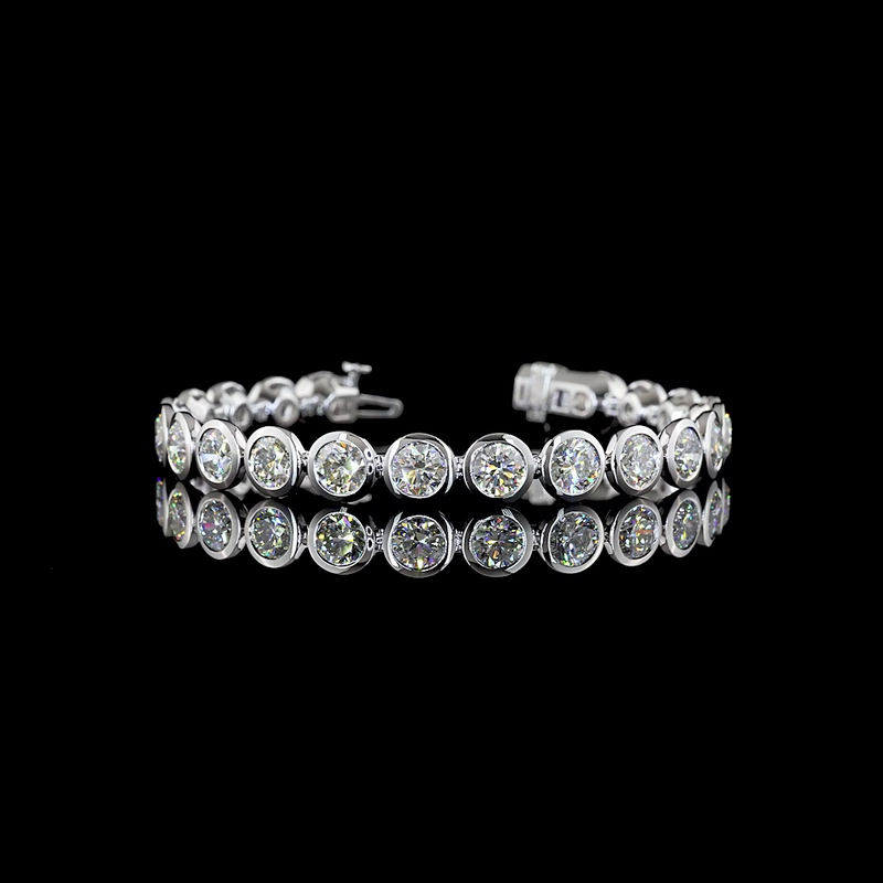 20ctw Bezel Round Tennis Bracelet