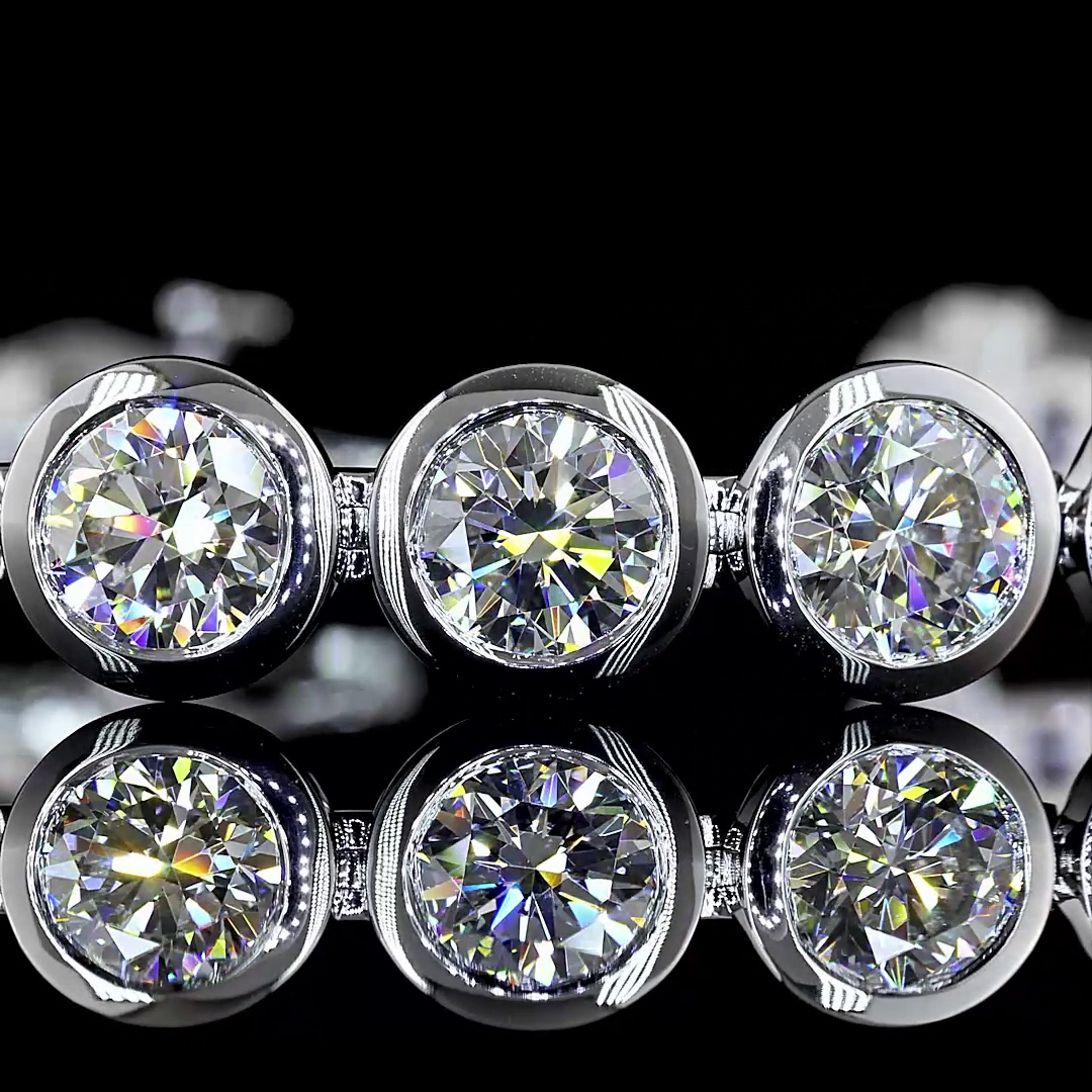 20ctw Bezel Round Tennis Bracelet