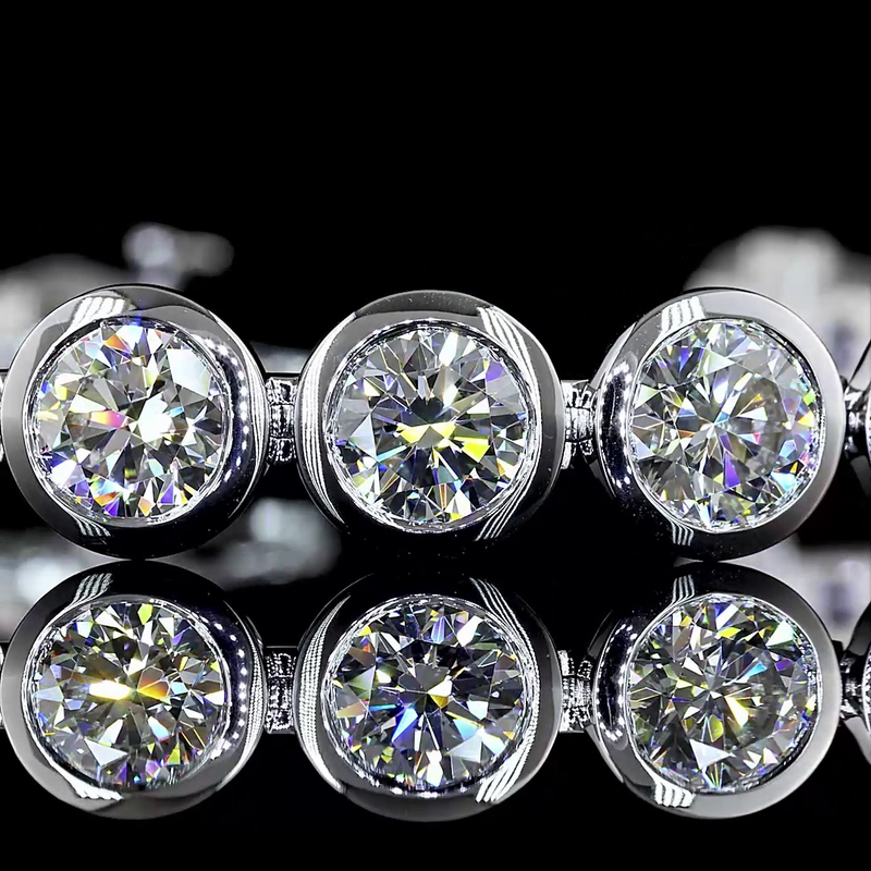 20ctw Bezel Round Tennis Bracelet