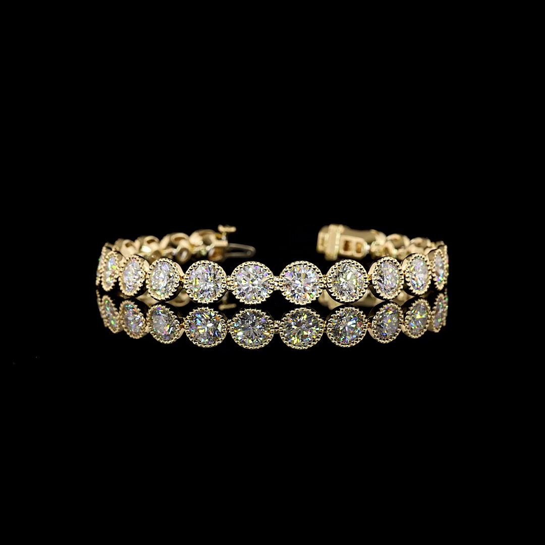 19ctw Bezel Round Tennis Bracelet