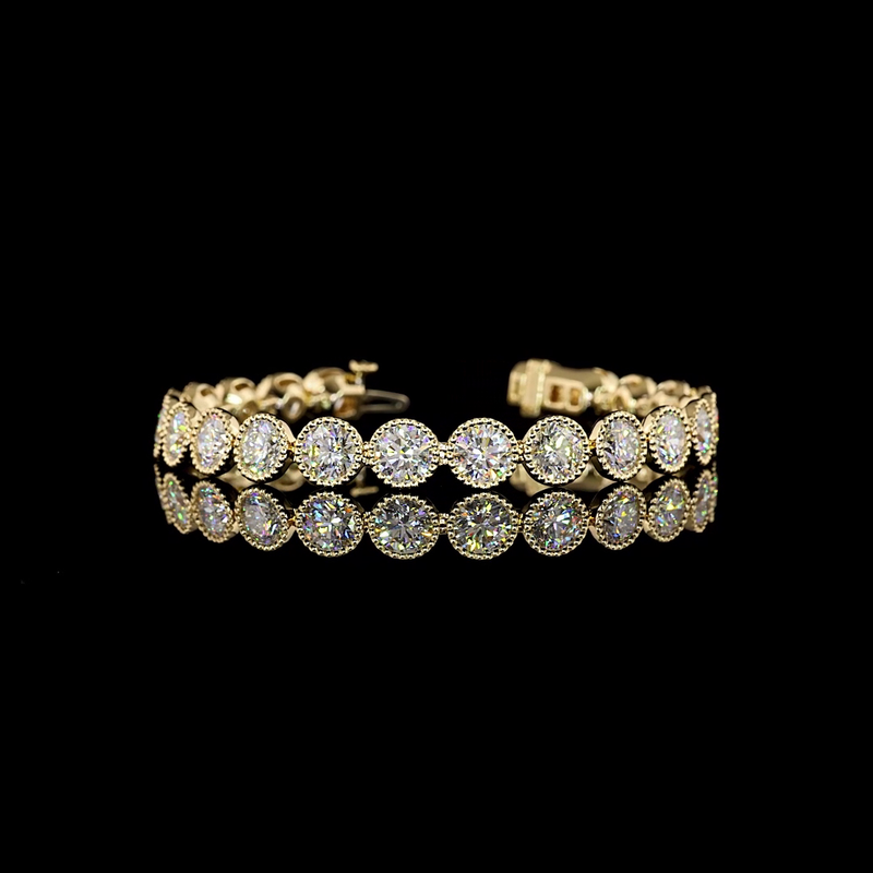 19ctw Bezel Round Tennis Bracelet