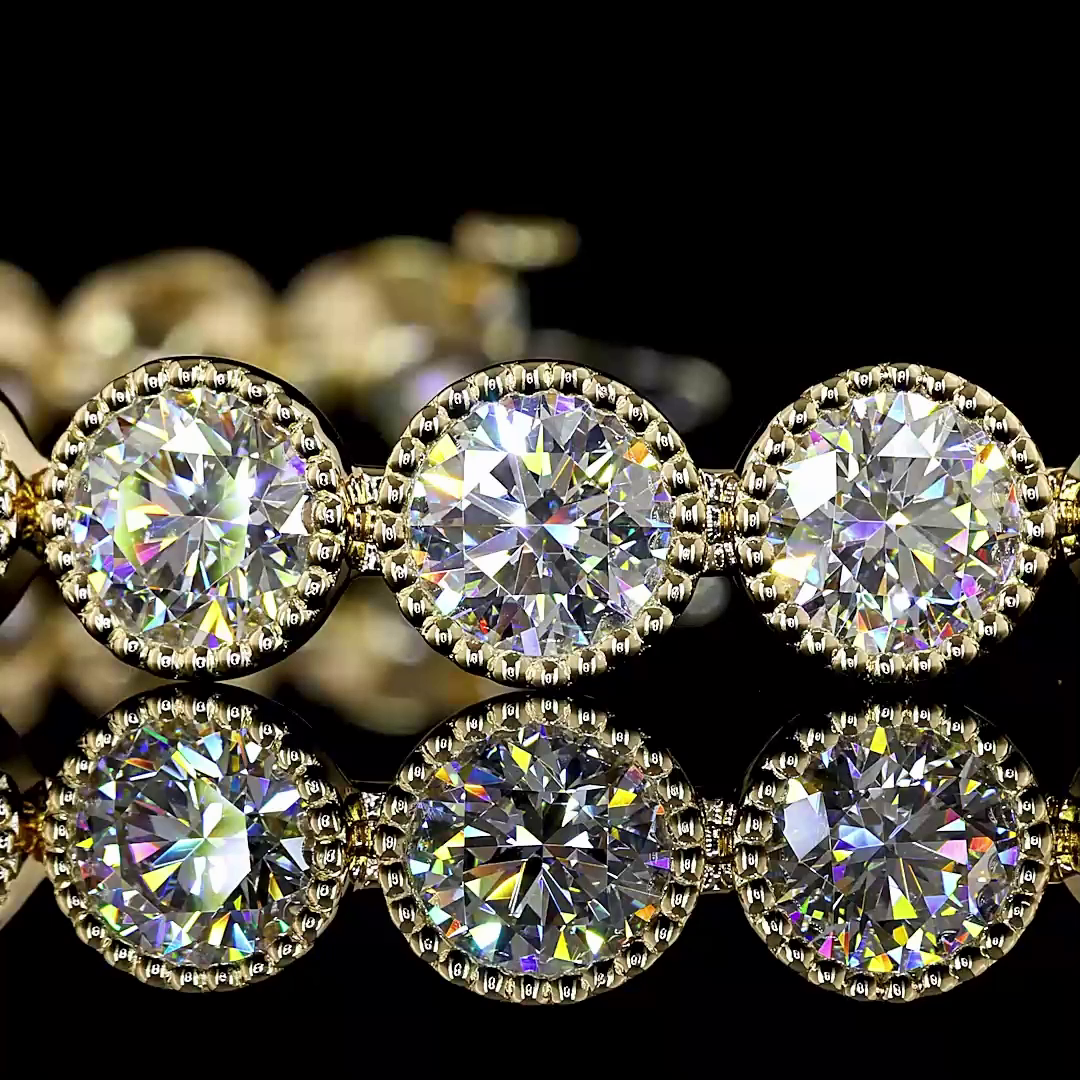 19ctw Bezel Round Tennis Bracelet