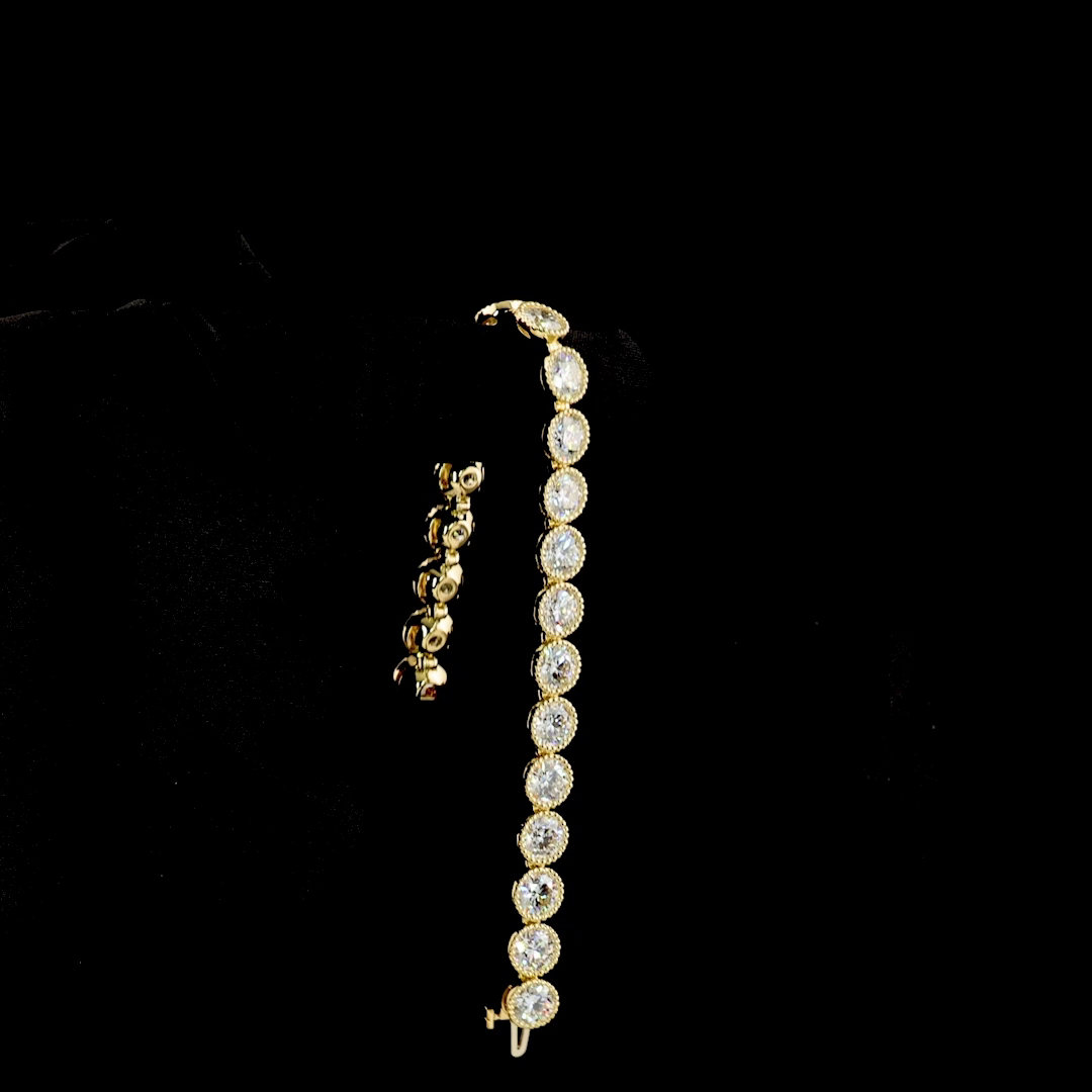 19ctw Bezel Round Tennis Bracelet