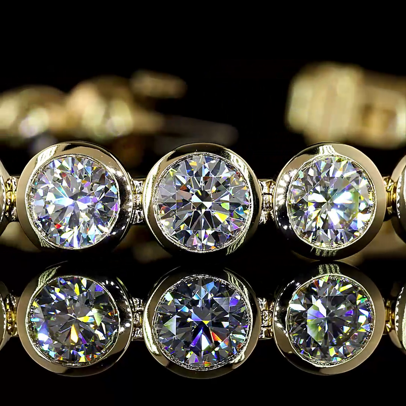 15ctw Bezel Round Tennis Bracelet