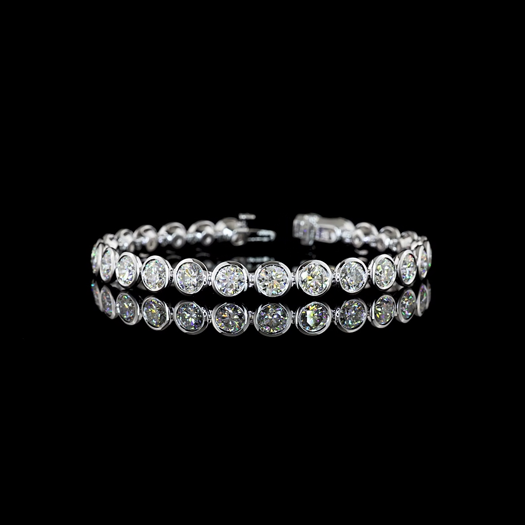 15ctw Bezel Round Tennis Bracelet