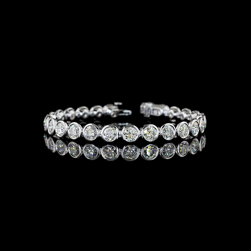 15ctw Bezel Round Tennis Bracelet