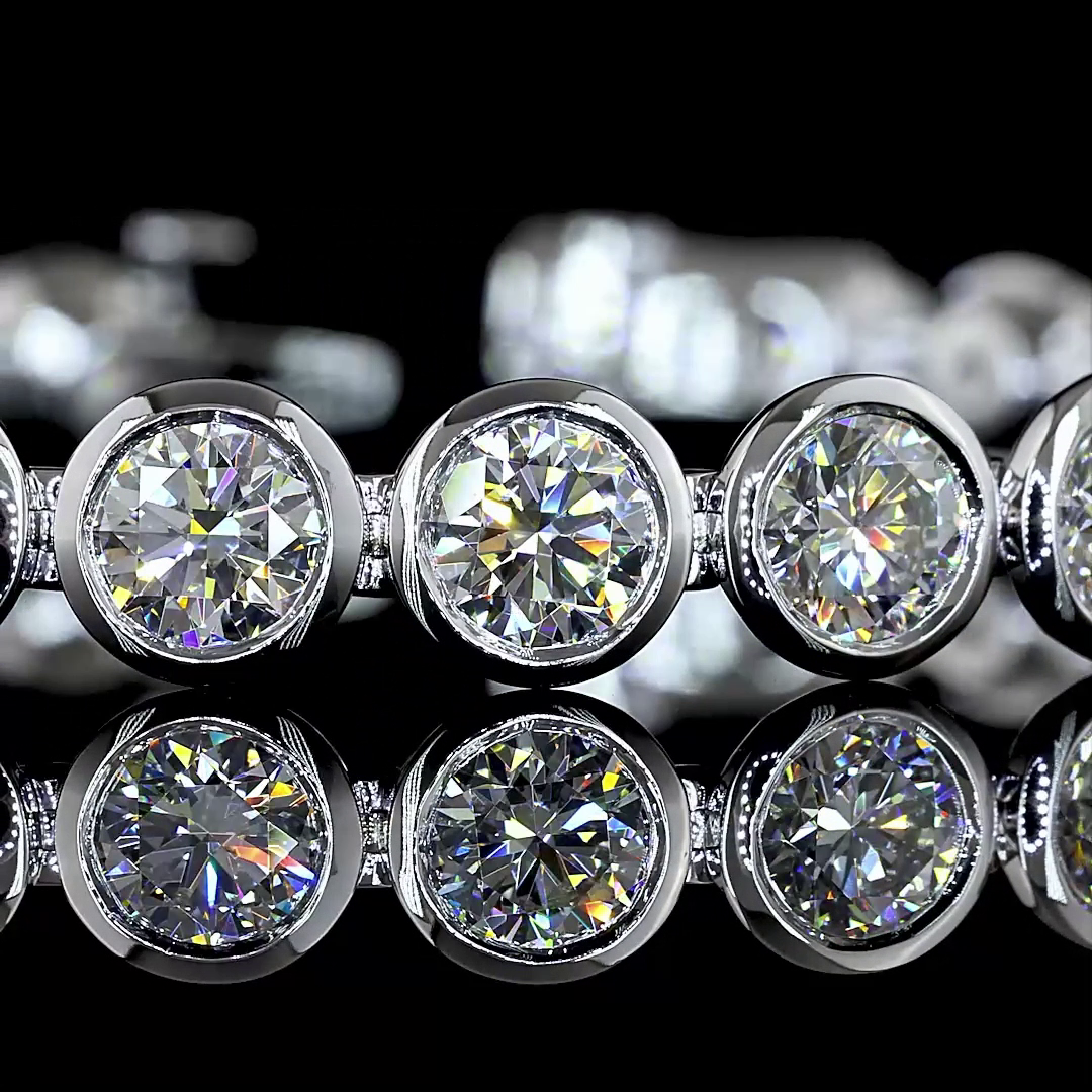 15ctw Bezel Round Tennis Bracelet