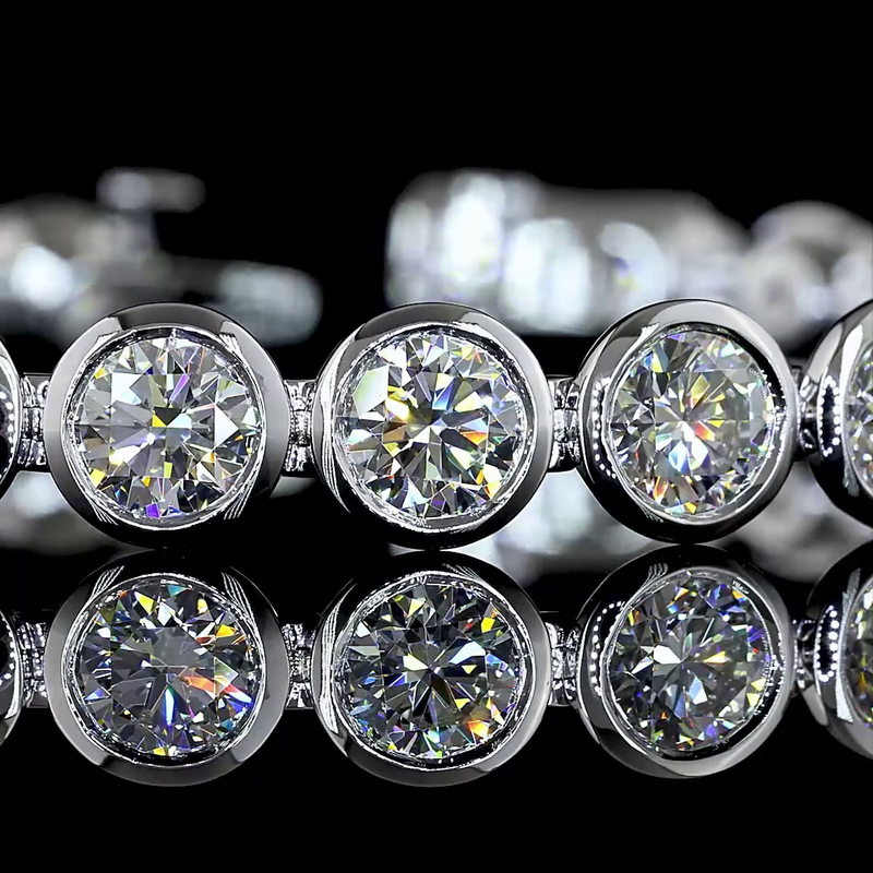 15ctw Bezel Round Tennis Bracelet