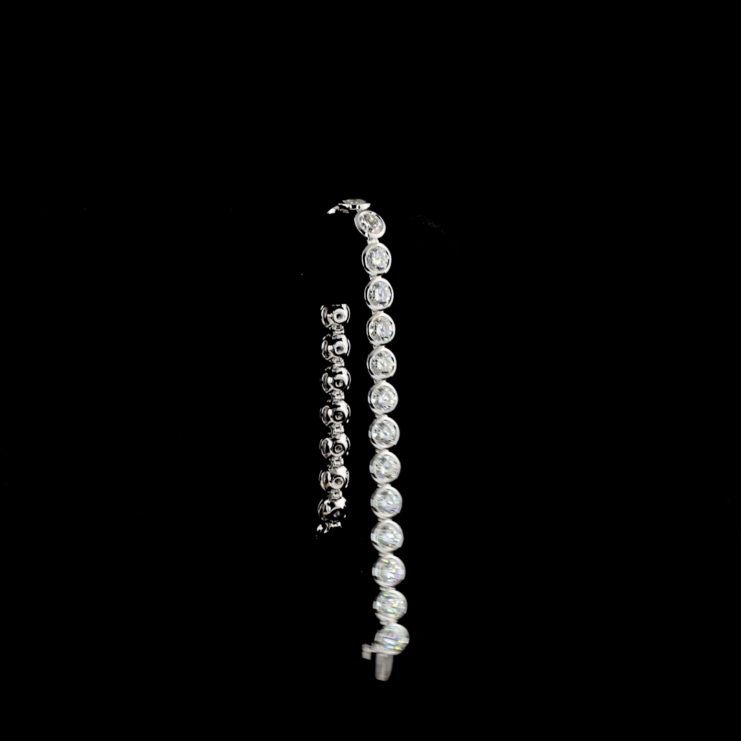 15ctw Bezel Round Tennis Bracelet