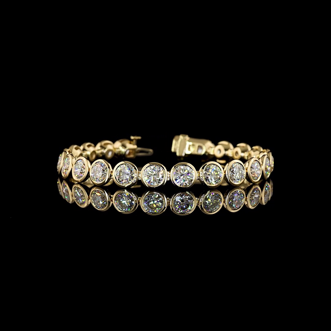 20ctw Bezel Round Tennis Bracelet