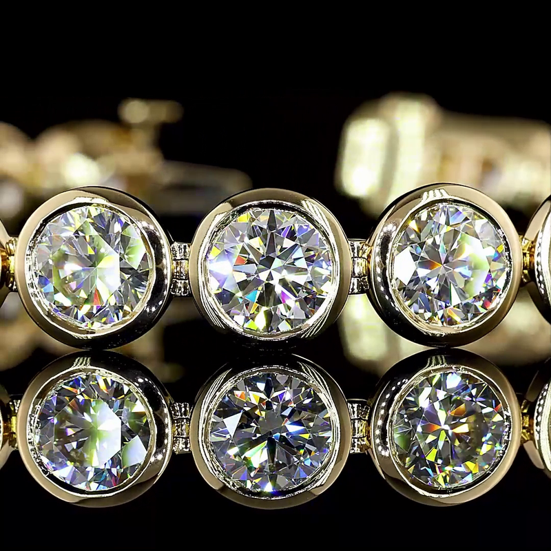 20ctw Bezel Round Tennis Bracelet