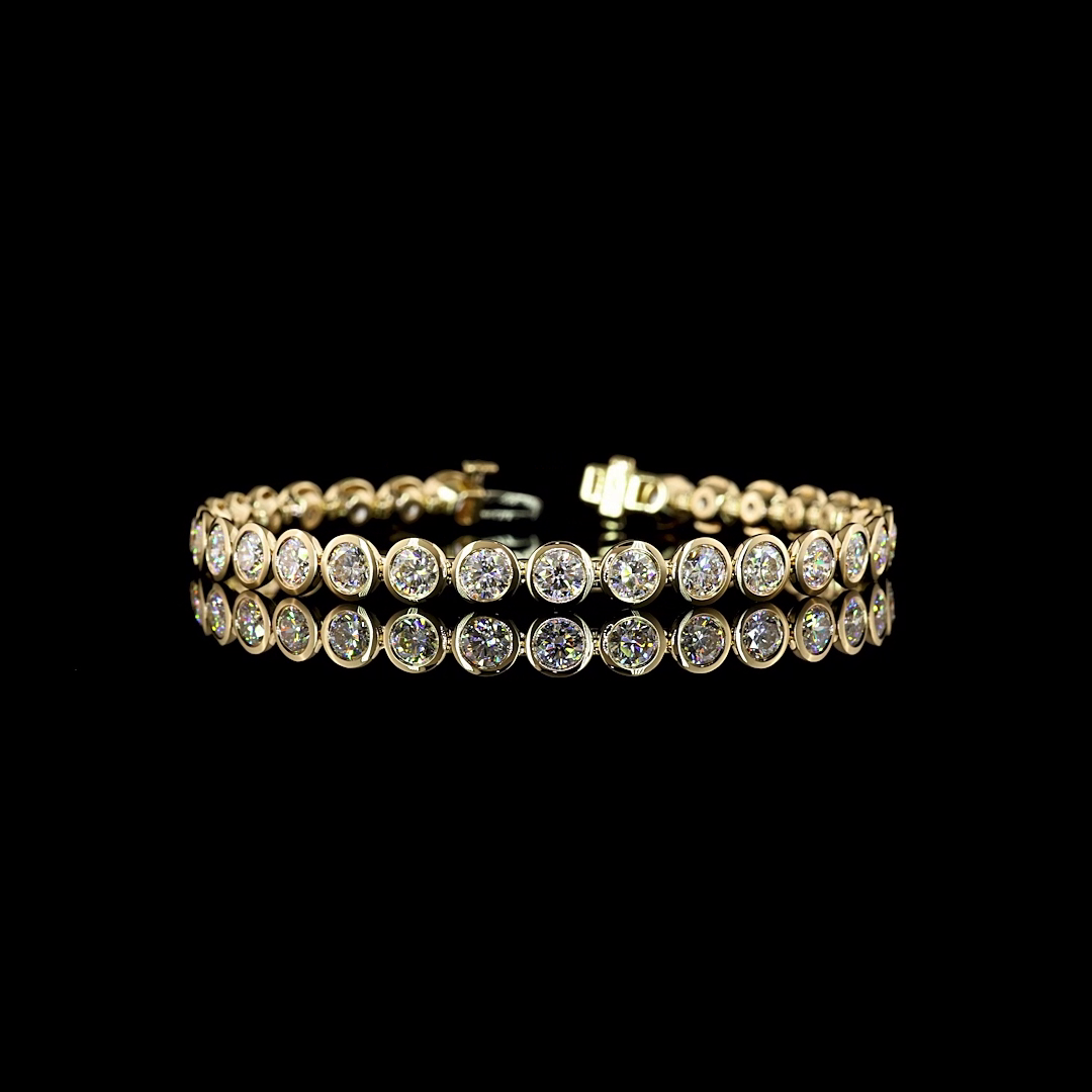 9ctw Bezel Round Tennis Bracelet