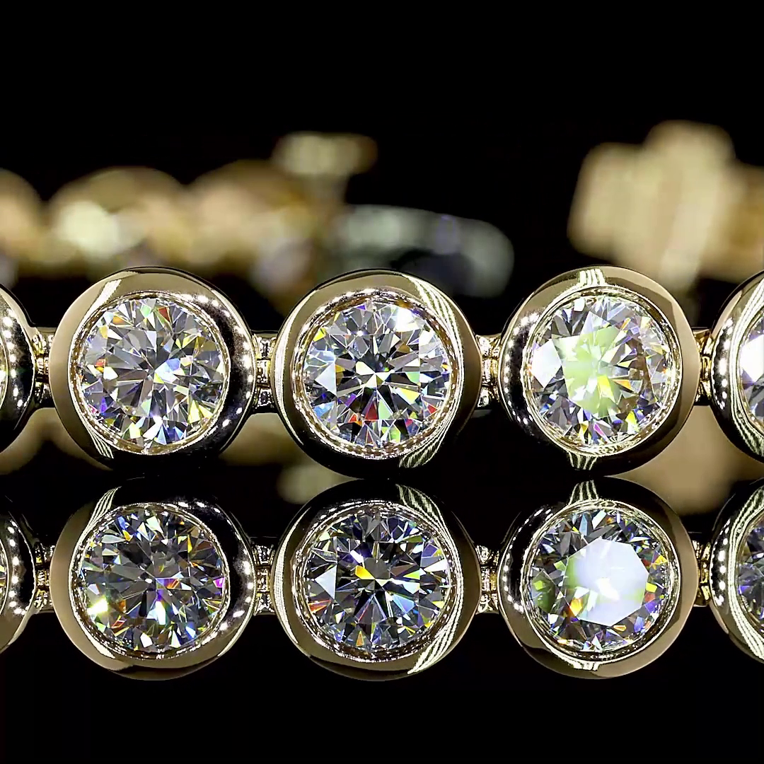 9ctw Bezel Round Tennis Bracelet