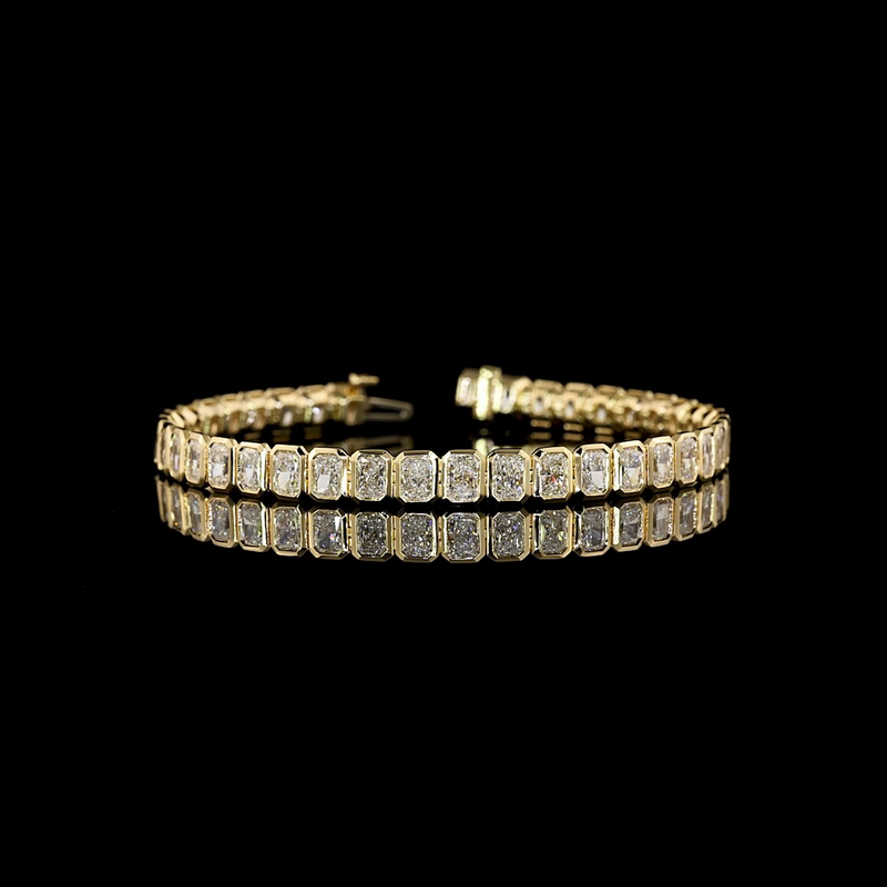 10ctw Bezel Radiant Tennis Bracelet