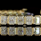 10ctw Bezel Radiant Tennis Bracelet