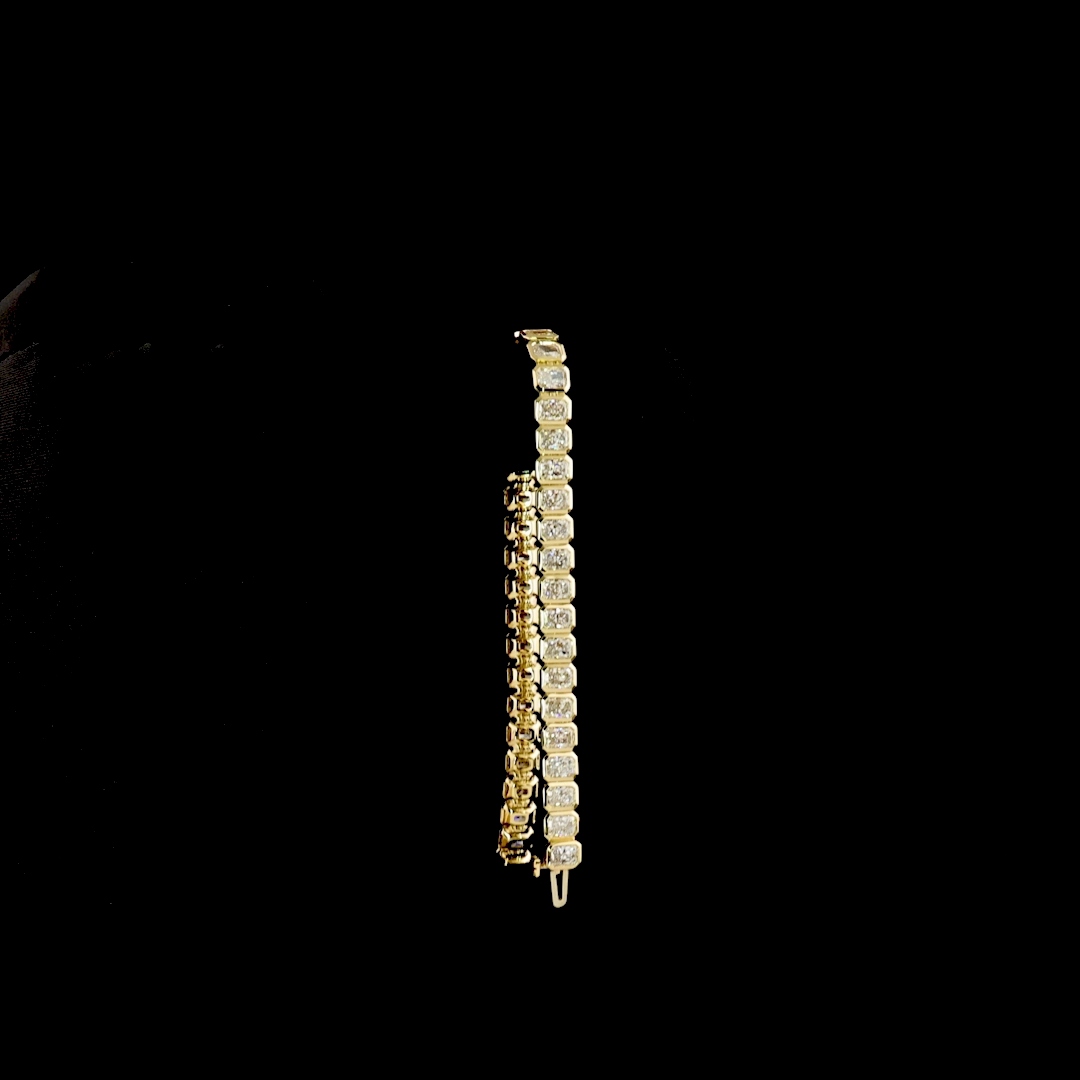 10ctw Bezel Radiant Tennis Bracelet