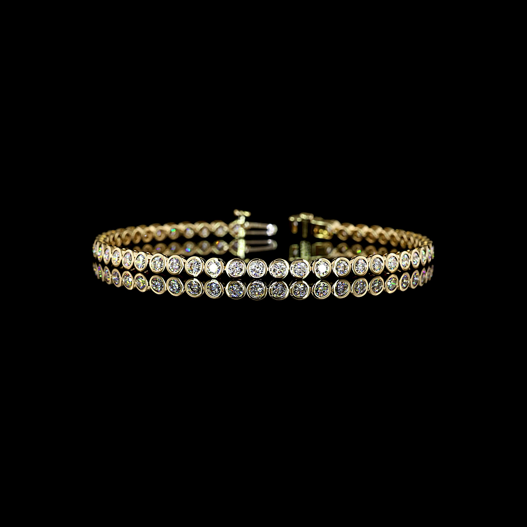 3ctw Bezel Round Tennis Bracelet