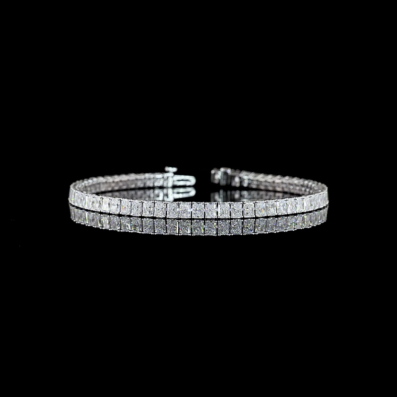 7ctw Prong Radiant Tennis Bracelet