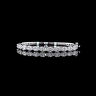 4-1/2ctw Prong East West Oval Bangle Bracelet