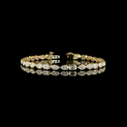 5ctw Bezel East West Emerald & Oval Tennis Bracelet